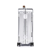 Sterling Pacific 40L Aluminum Carry On 4 Wh. Spinner Cabin Travel Case - Silver