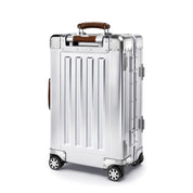Sterling Pacific 40L Aluminum Carry On 4 Wh. Spinner Cabin Travel Case - Silver