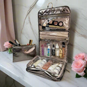 PurseN Getaway Hanging Toiletry Case - Bronze Quilted