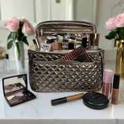 PurseN Classic Train Case - Bronze