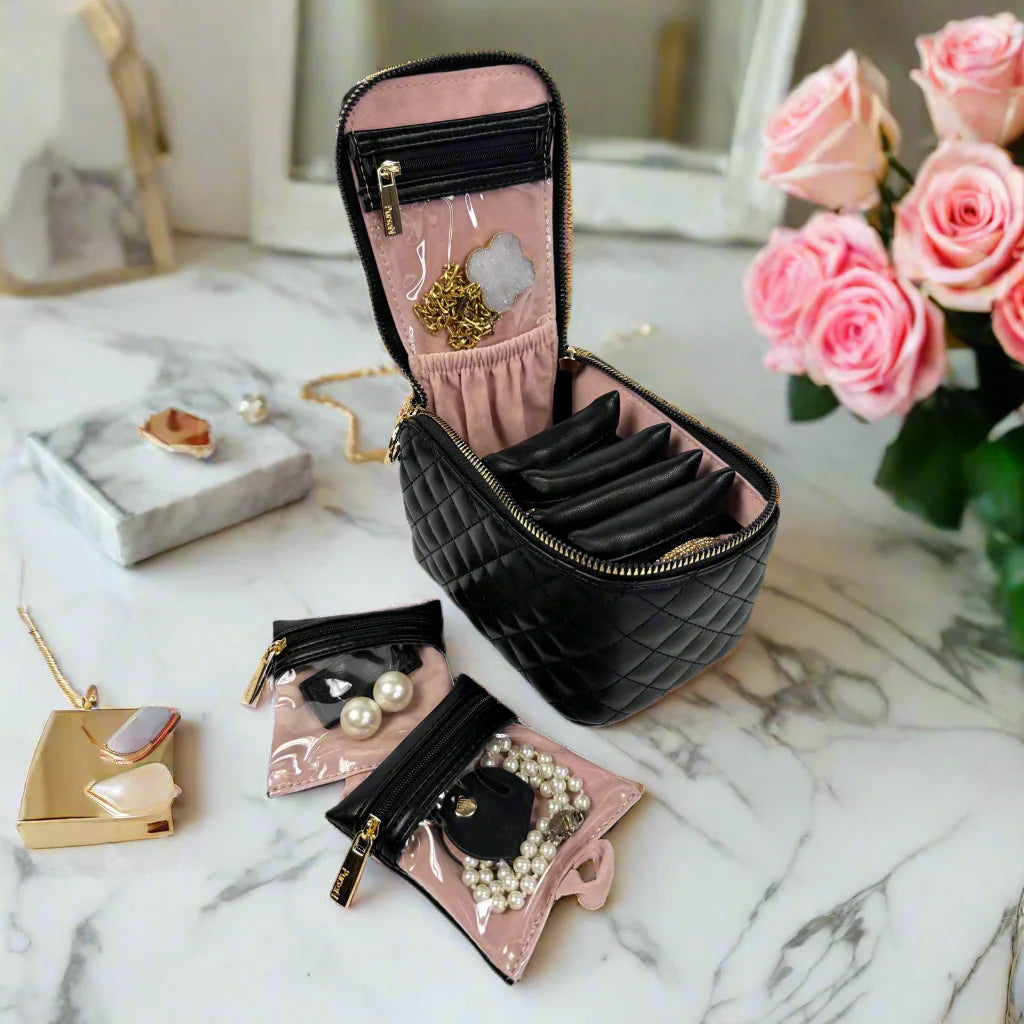 PurseN Train Jewelry Case - Timeless Quilted Black