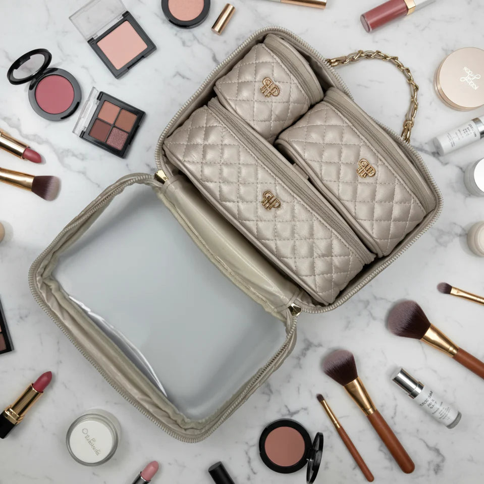 PurseN Trio Jet Setter - Pearl Quilted