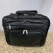 DayTrekr Expandable Leather Briefcase - Black