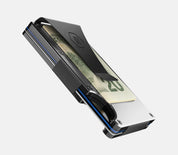 Ridge RFID Wallet - Gunmetal Aluminum - Clip
