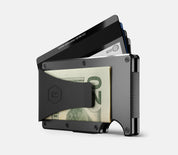 Ridge RFID Wallet - Gunmetal Aluminum - Clip
