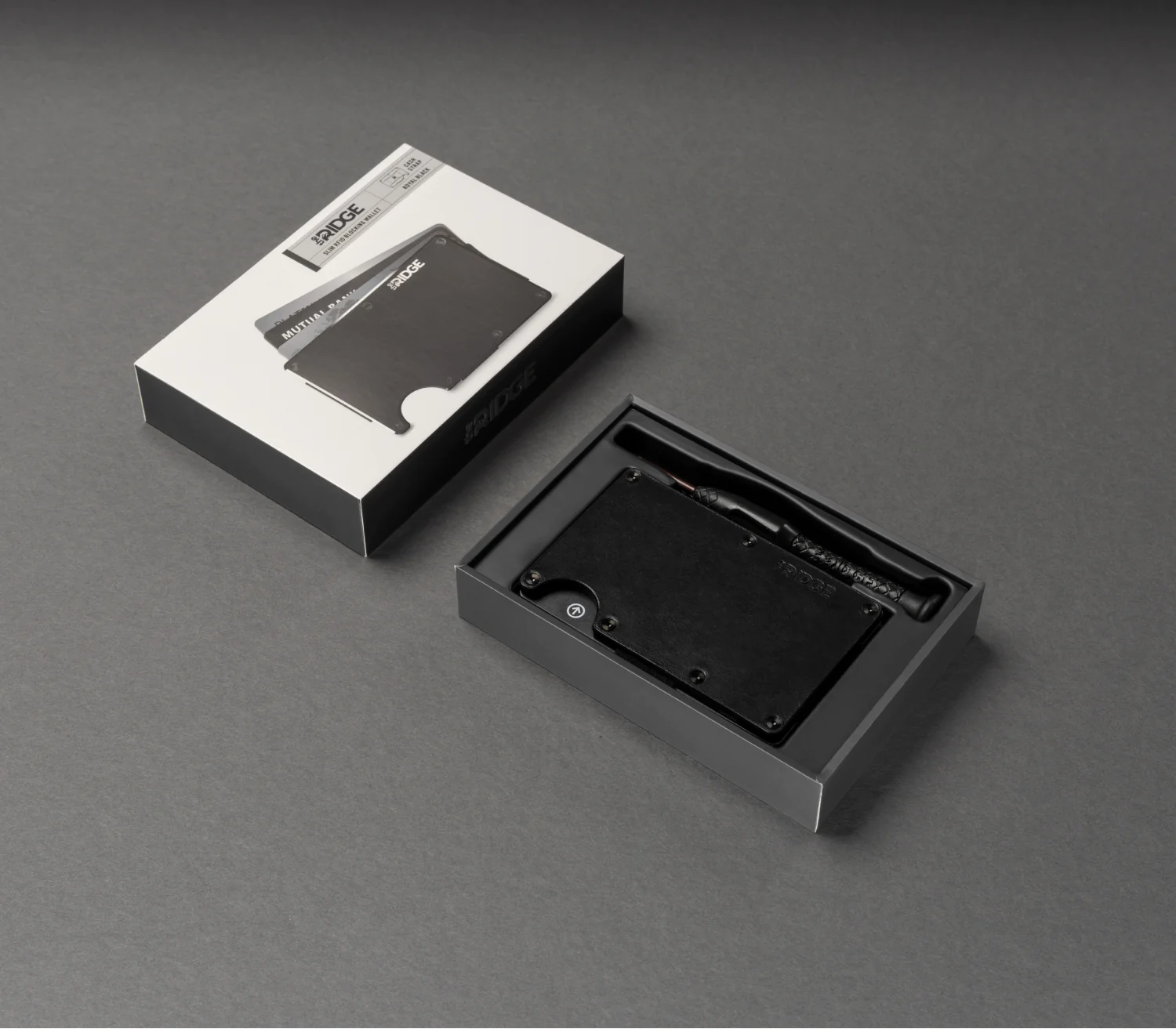 Ridge RFID Wallet - Midnight Black Leather