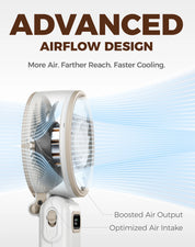 DiveBlues Turbo Wind Handheld Fan, Blow Dryer Power - White