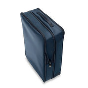 Briggs & Riley Baseline Essential 22" Carry On Expandable Spinner + 3 Packing Cubes + Free Amenities Kit and Monogram – Navy