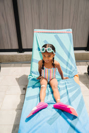 Lounge Chair Pool Towel Band: Checkmate Black