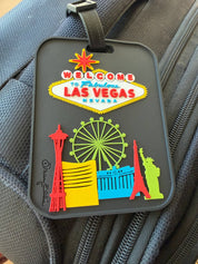 Mary Ellis Las Vegas Skyline 3-D Luggage Tag