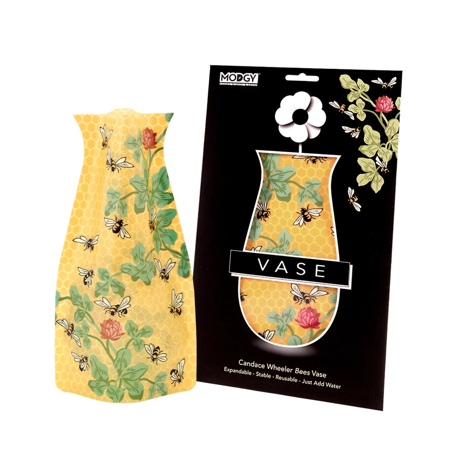 Modgy Expandable Vase - Candace Wheeler Bees with Honeycomb