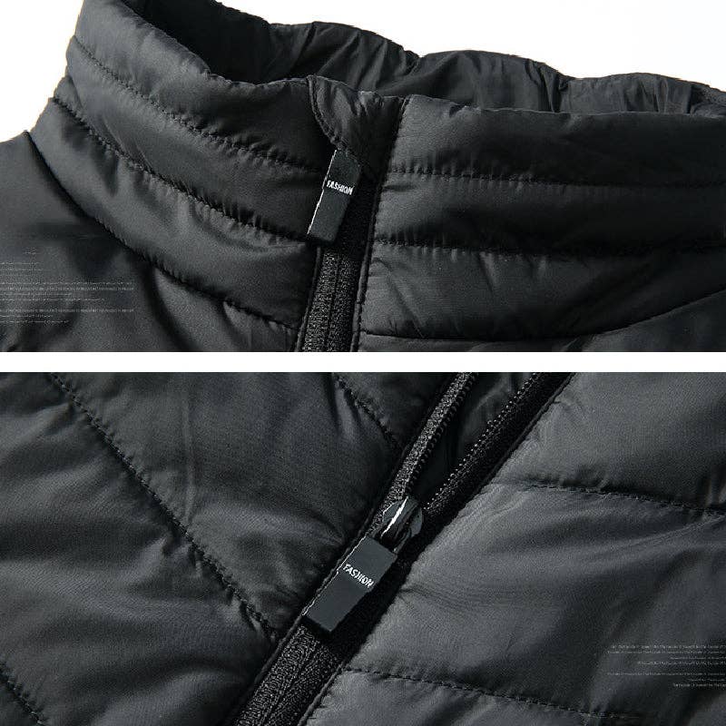 Unisex Heated Down Vest – USB Rechargeable Warmth - Black / M
