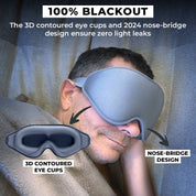FlyHugz® Premium Sleep Mask - Gray