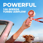DiveBlues Turbo Wind Handheld Fan, Blow Dryer Power - Green