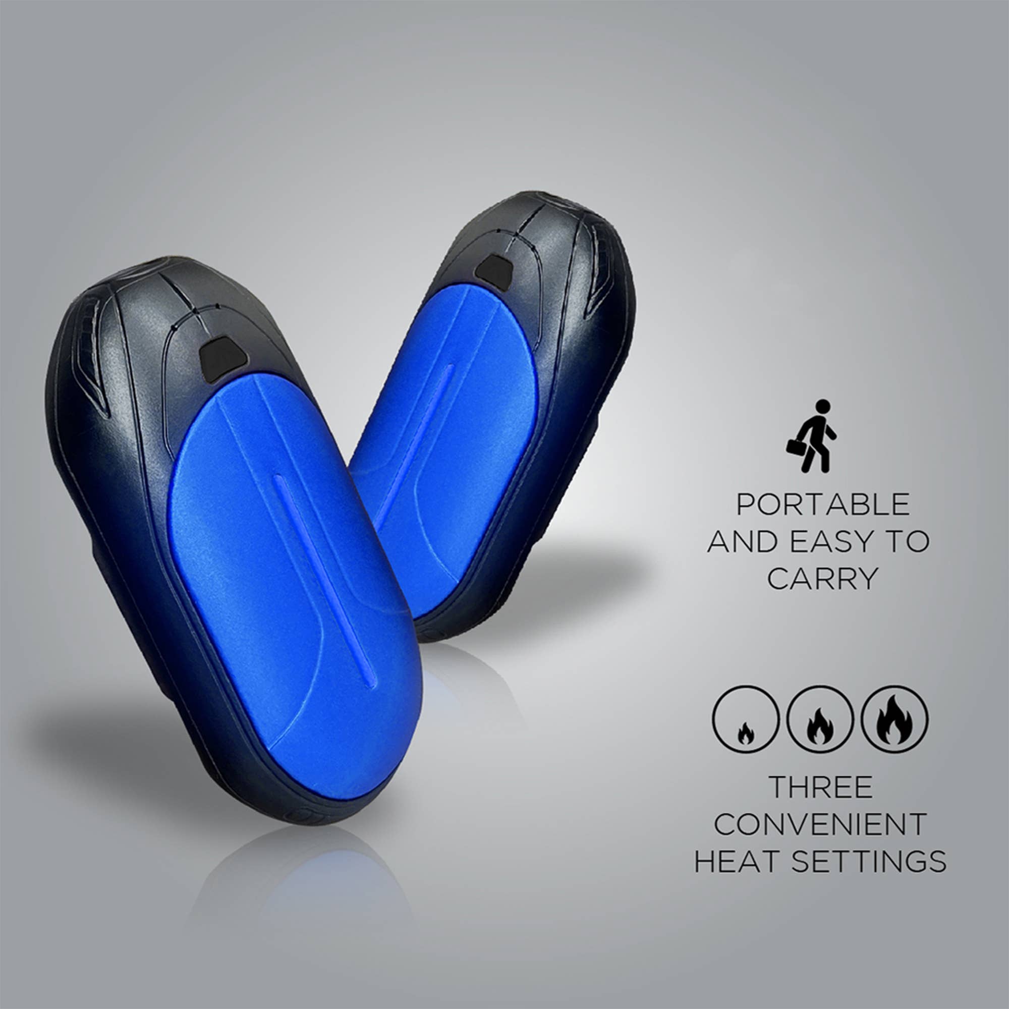 FUL Electric Hand Warmers - 2 Pack: Black / Blue