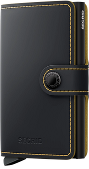 Secrid Mini Wallet Matte  - Black & Ochre