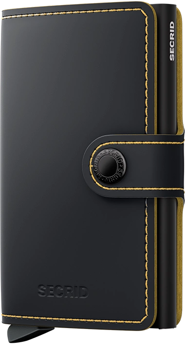 Secrid Mini Wallet Matte - Black & Ochre