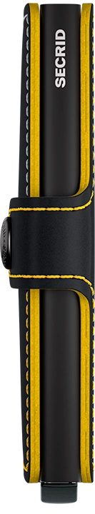 Secrid Mini Wallet Matte  - Black & Ochre