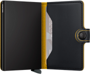 Secrid Mini Wallet Matte  - Black & Ochre