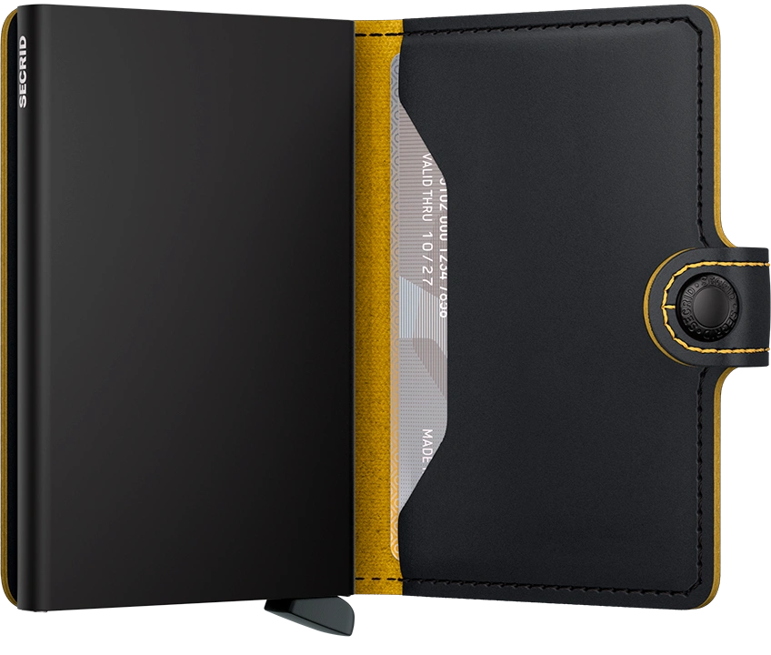 Secrid Mini Wallet Matte  - Black & Ochre
