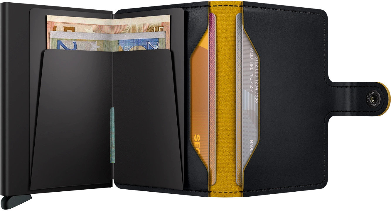 Secrid Mini Wallet Matte  - Black & Ochre