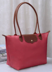 Mimi Dorian 20" Nylon Tote Bag: Taupe