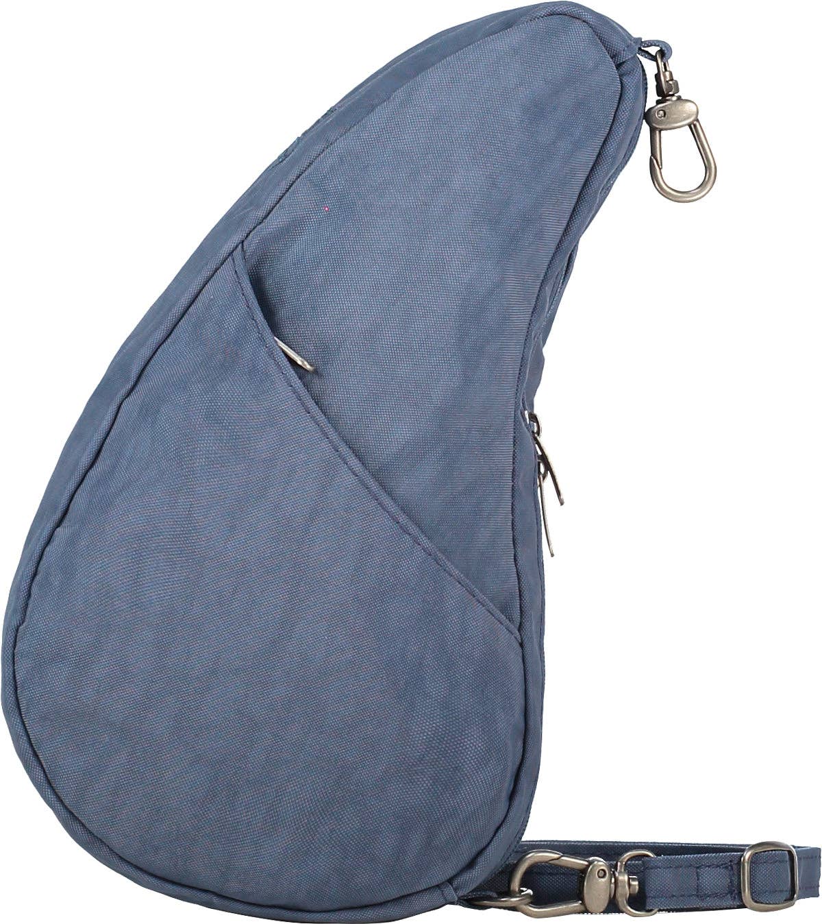AmeriBag 10" Distressed Nylon Baglett: Vintage Indigo