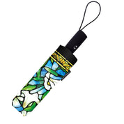 RainCaper Tiffany Field of Lilies Travel Umbrella – Compact, One-Touch Open & Close