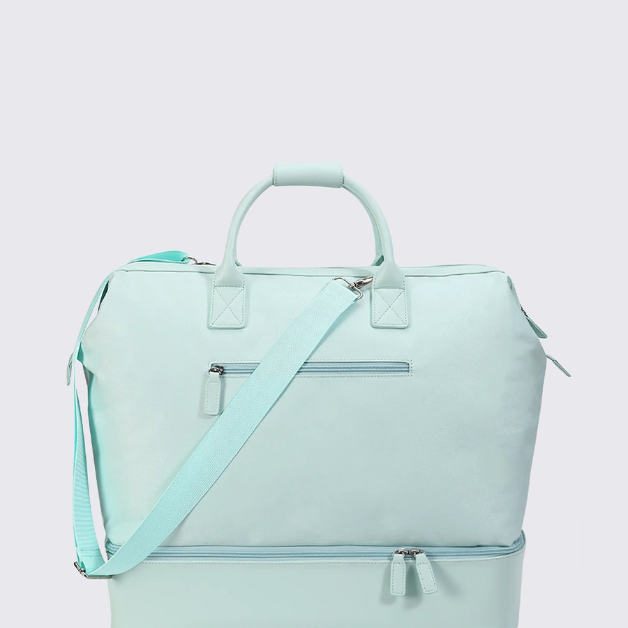 NOBL Travel Drop Bottom Weekender Bag - Powder Blue