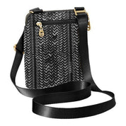 baggallini-Women's-HCM170-RFID-Mini-Hanover-Crossbody-Black-White-Illusion-Print