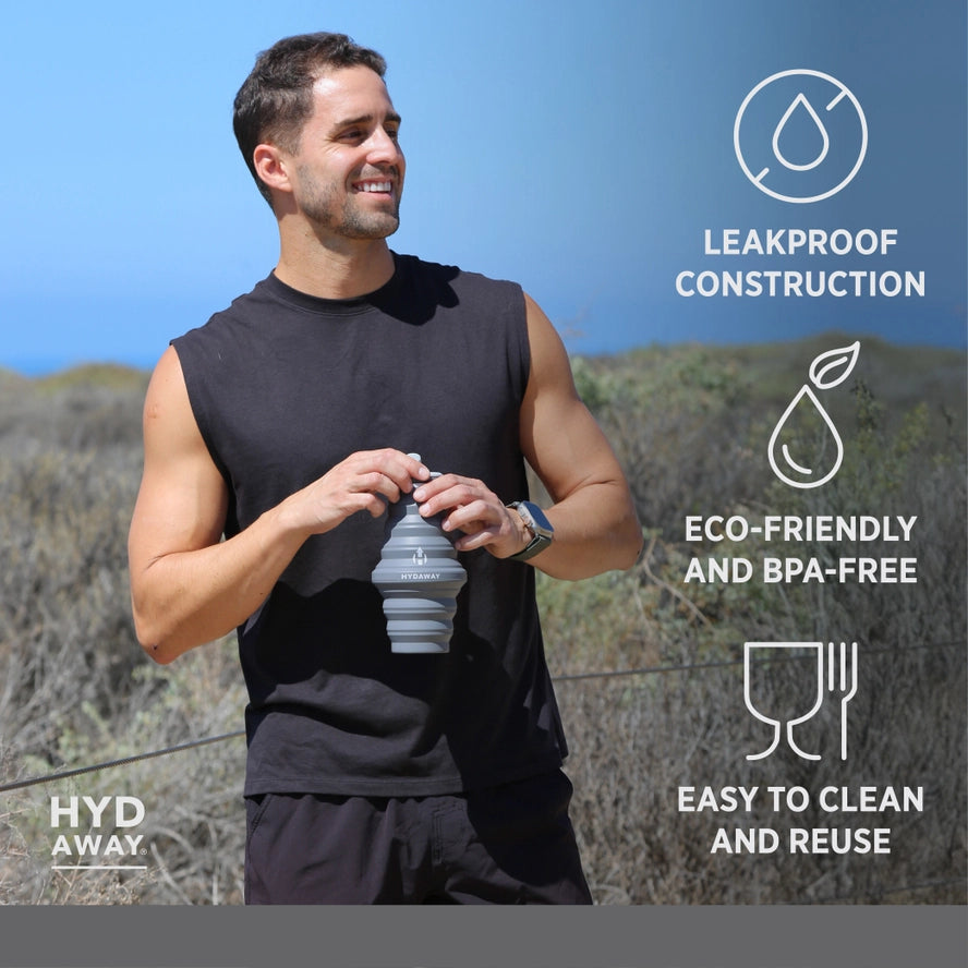 Hydaway Collapsible Water Bottle with Spout 25 OZ - Agave