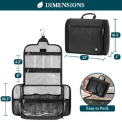 Pavilia Classic Hanging Toiletry Bag: Black