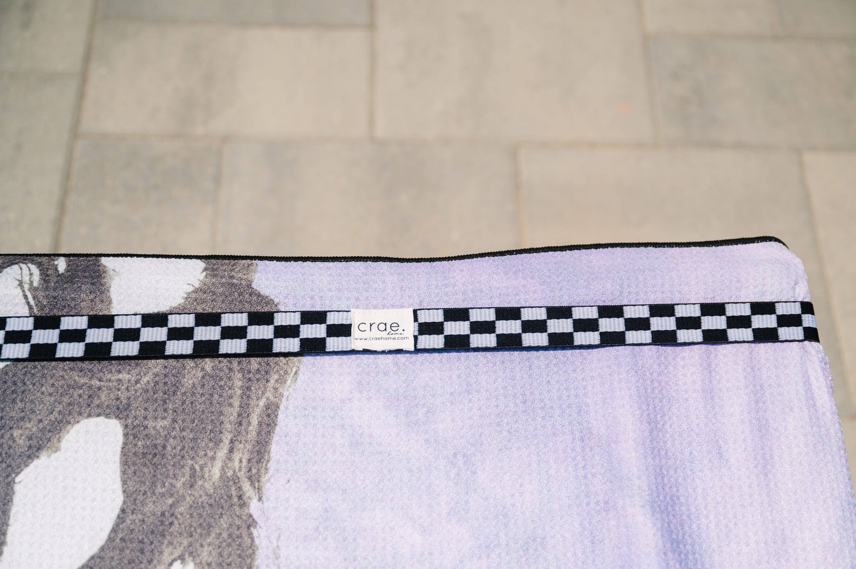 Lounge Chair Pool Towel Band: Checkmate Black
