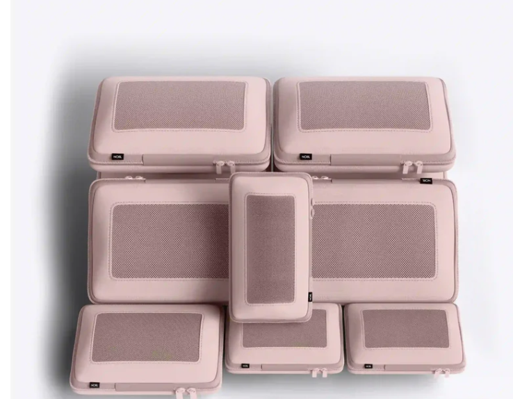 NOBL Travel Compressible 6 Piece Packing Cube Set - Blush