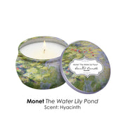RainCaper Monet Water Lilies Scented Candle Collection Set of 4 Tins