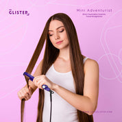 Glister Mini Adventurist Dual Voltage Flat Iron (with Travel Carrying Bag) - Purple