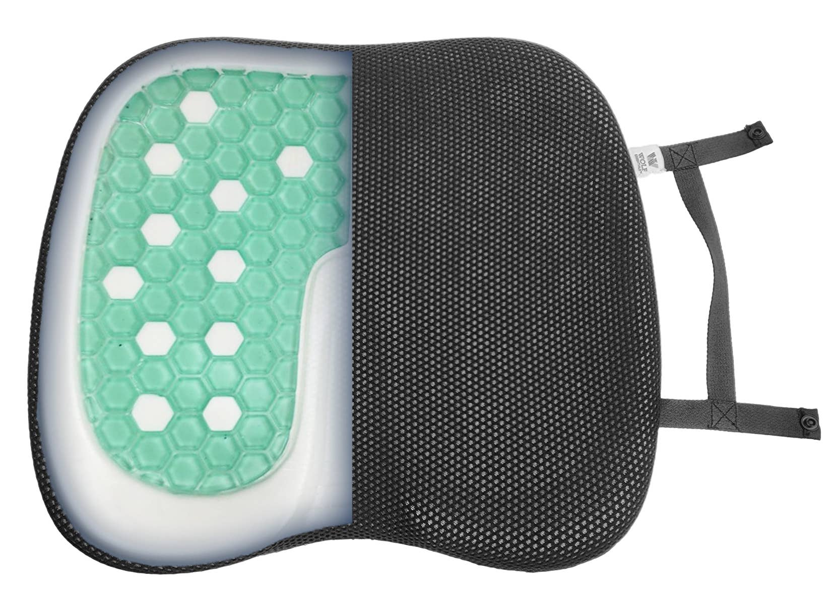 Wolf Essentials Flex Gel Memory Foam Seat Cushion - Black
