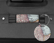 Daisy Mae Chicago Illinois Map Luggage Tag Suitcase Handle Wrap: Luggage Tag