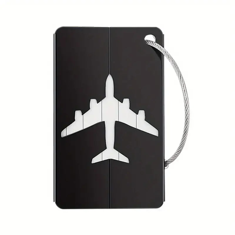 Magnifique Hearts Aluminum Alloy Luggage Tag - Black