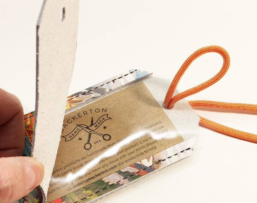 Backerton Guitars - Leather Luggage Tag