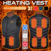 Unisex Heated Down Vest – USB Rechargeable Warmth - Deep Blue / L