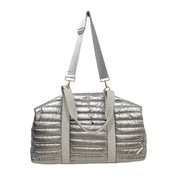 Lemonbella Puffer Weekender Duffle Travel Bag Pebble Gray