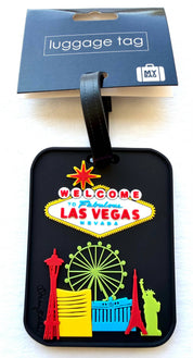 Mary Ellis Las Vegas Skyline 3-D Luggage Tag