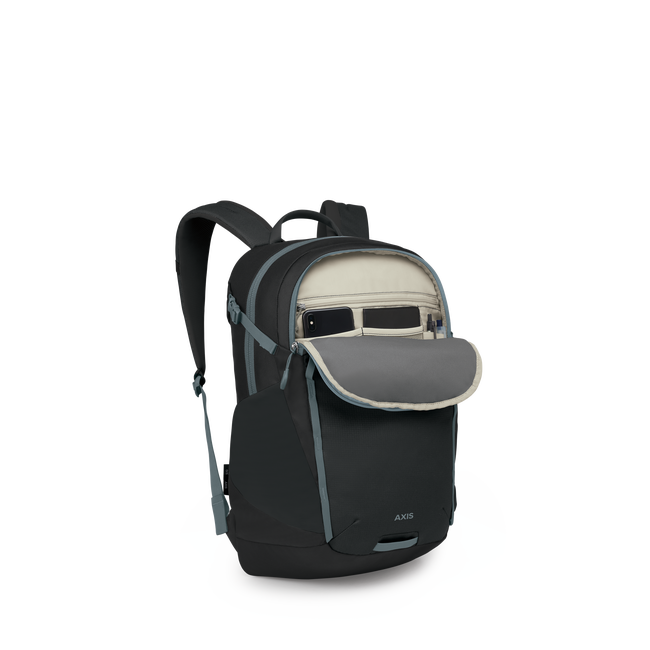 Osprey Axis 24L Laptop Backpack - Black- Shale Grey