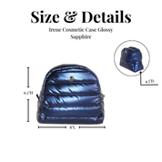 Lemonbella Cosmetic Puffer Makeup Travel Bag Sapphire Navy Blue
