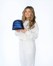 Lemonbella Cosmetic Puffer Makeup Travel Bag Sapphire Navy Blue