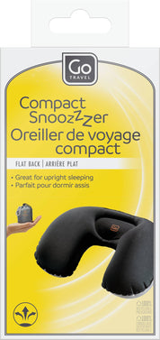 Go Travel Compact Snoozzzer Inflatable Neck Pillow - Black