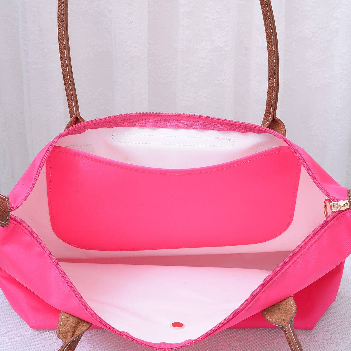Mimi Dorian 20" Nylon Tote Bag: Ivory