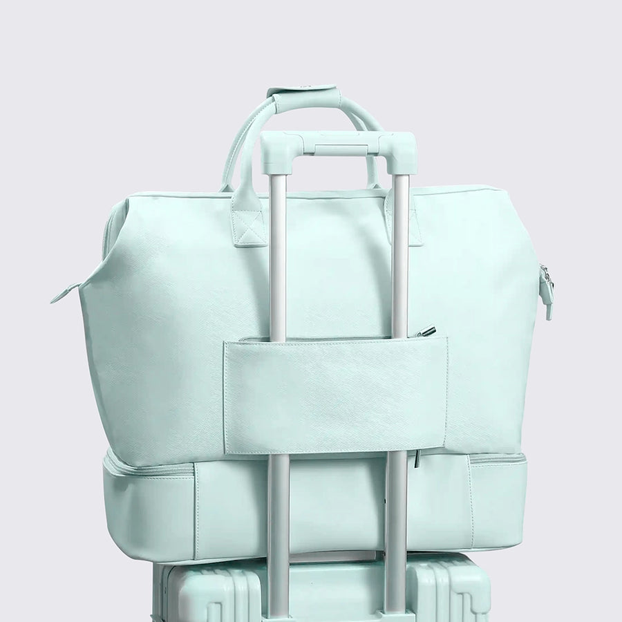 NOBL Travel Drop Bottom Weekender Bag - Powder Blue