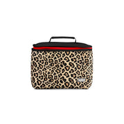 KUSSHI Neoprene Small Train Case -Leopard with Red Interior